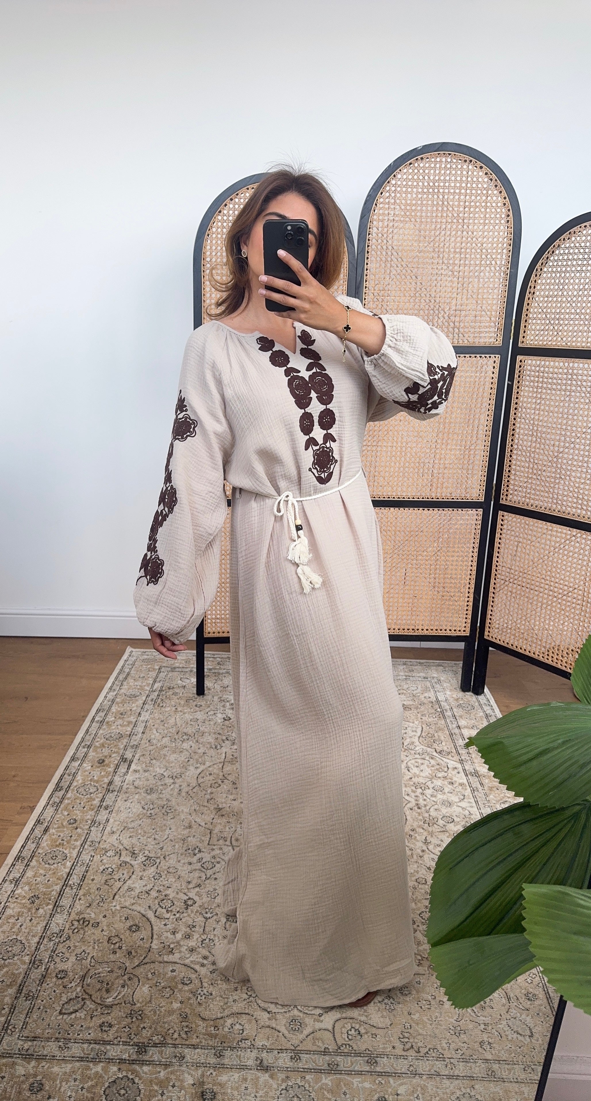 ROBE COTON CRÈME - YENA
