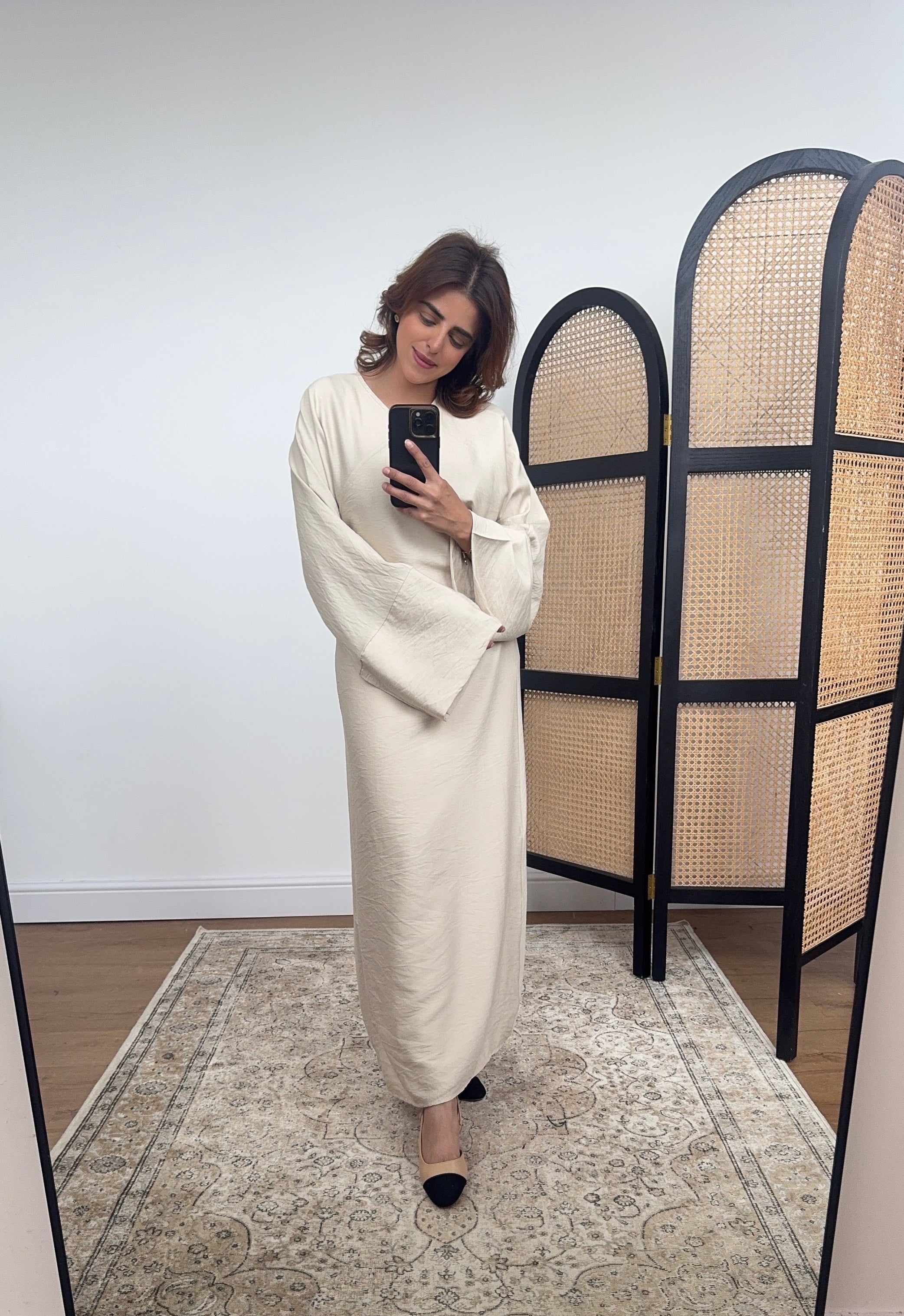 ROBE CACHE-CŒUR CRÈME - THEA