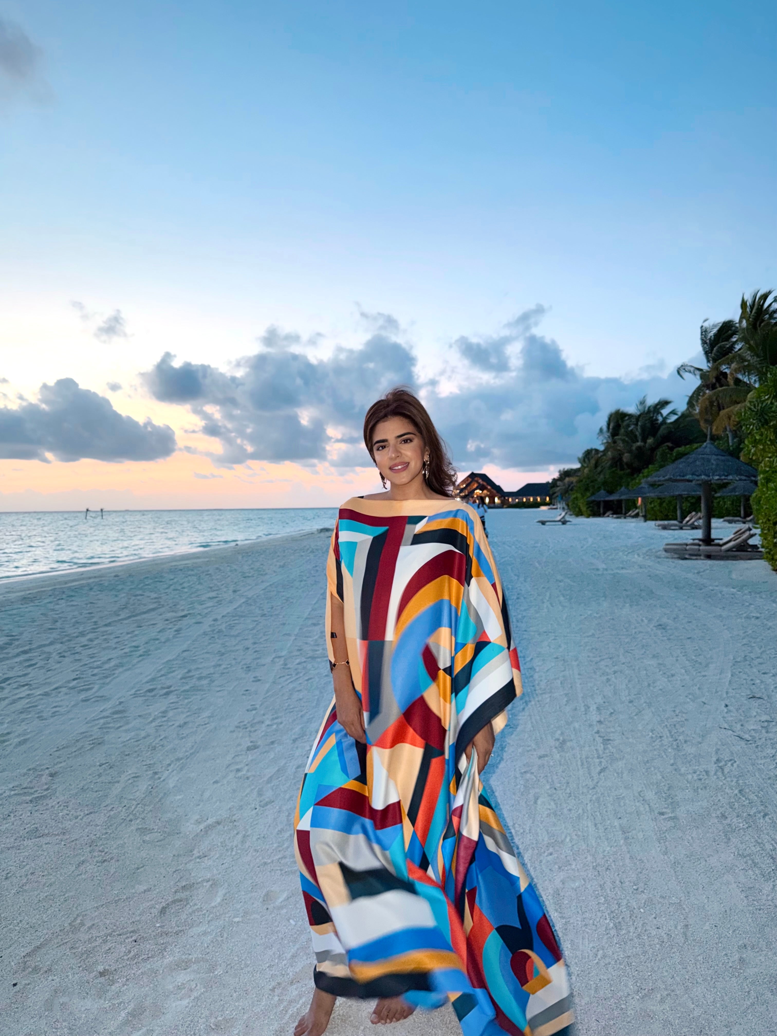 Mosaic kaftan dress- Yair - 4