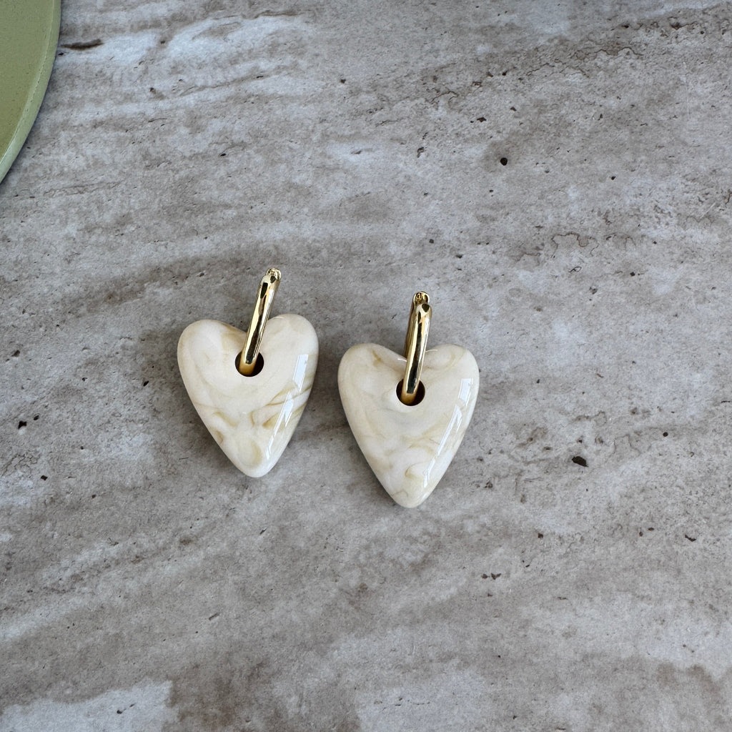 AMOUR MARBRE BOUCLES D'OREILLES