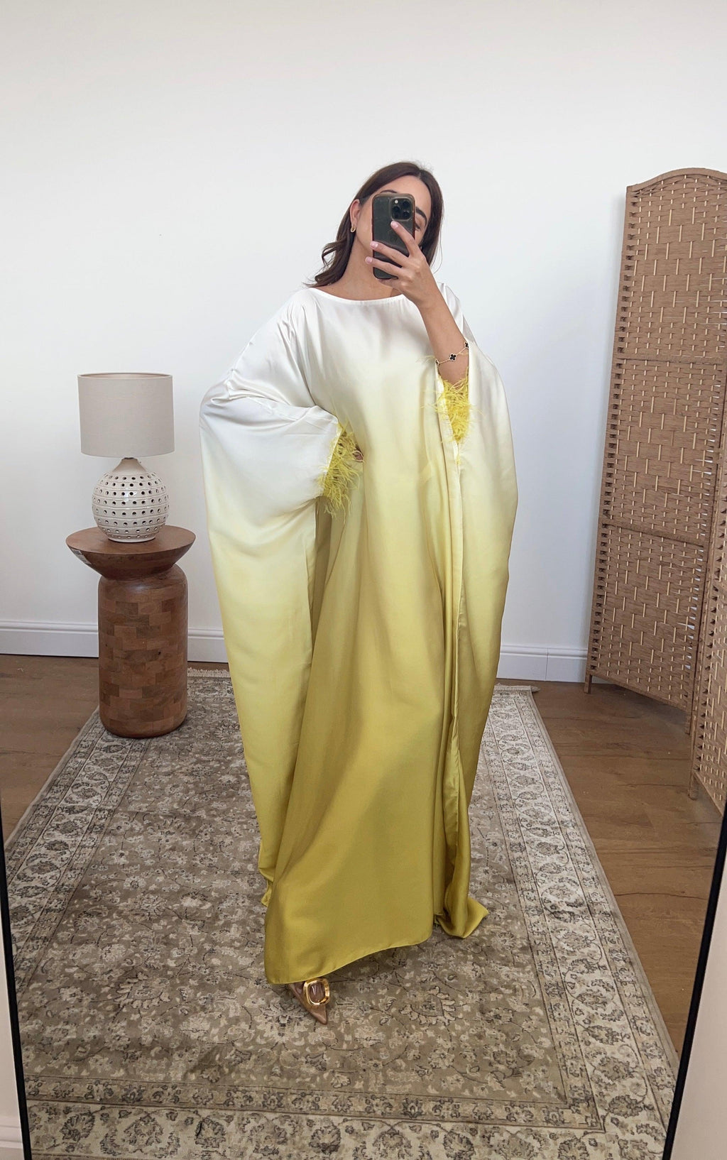 ANALIA CAFTAN EN OMBRÉ JAUNE