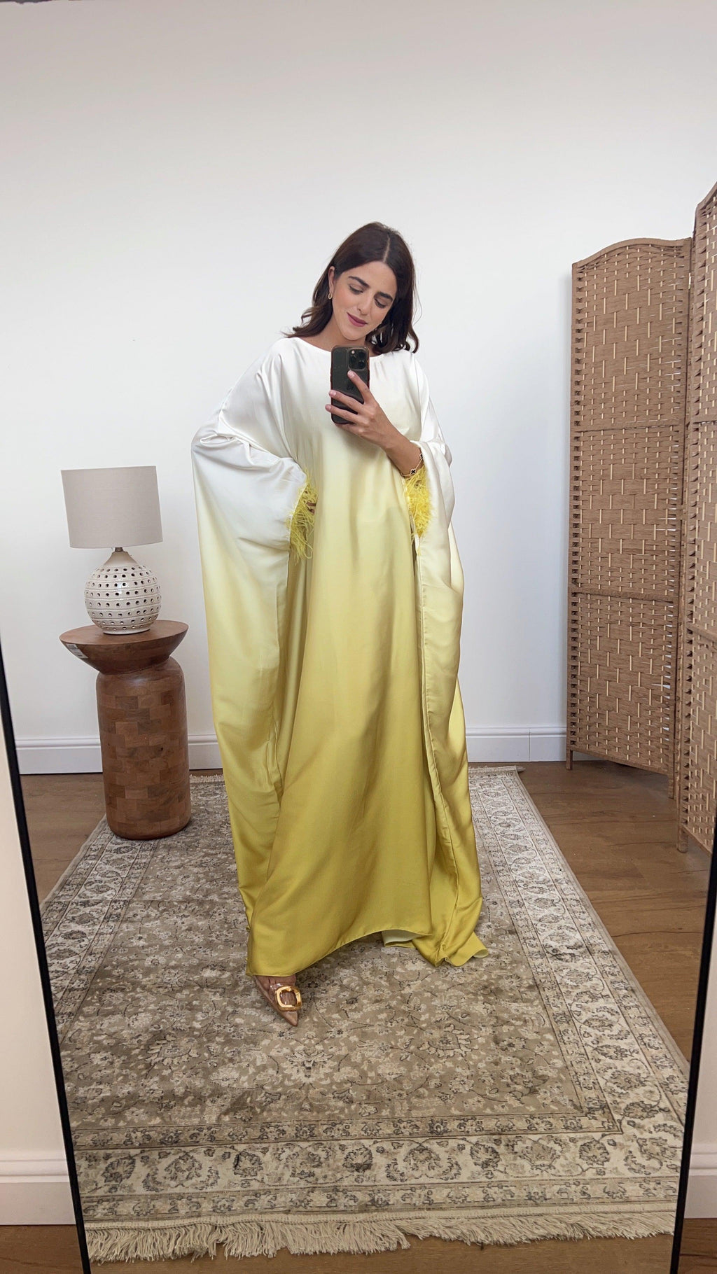 ANALIA CAFTAN EN OMBRÉ JAUNE