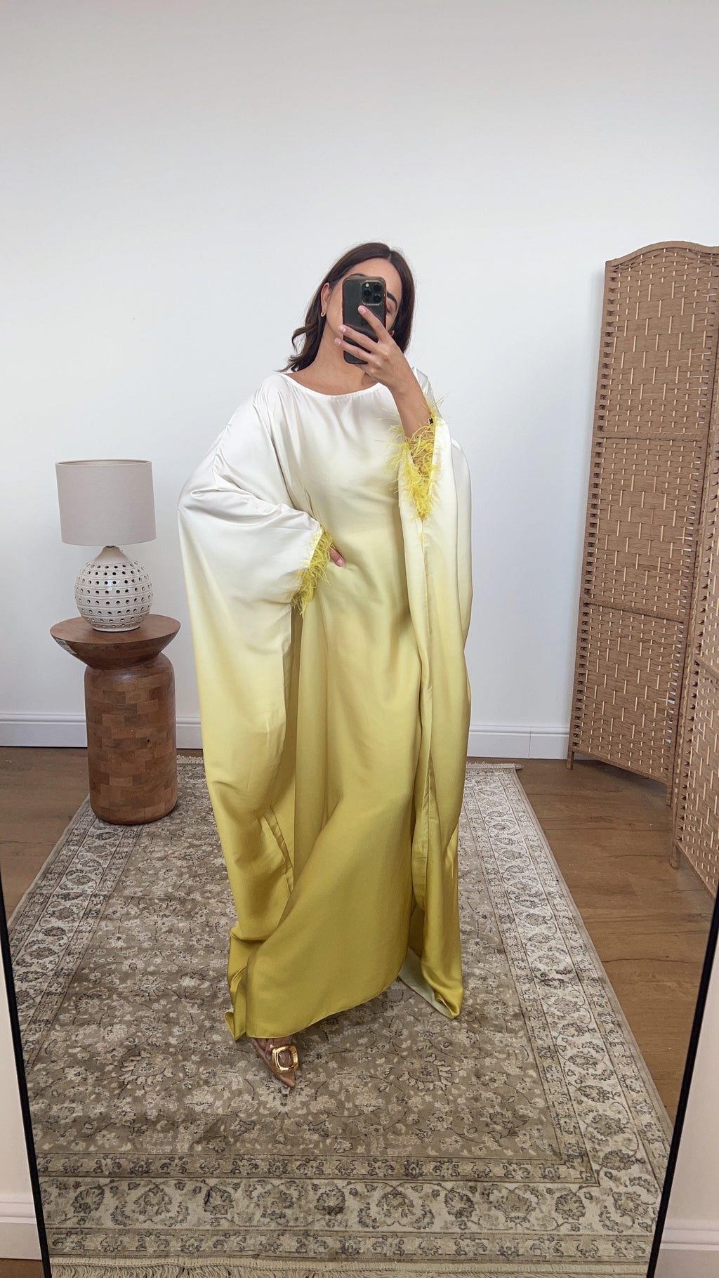 ANALIA CAFTAN EN OMBRÉ JAUNE